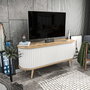 Hanah Home Soporte de TV Roble Oud y Blanco